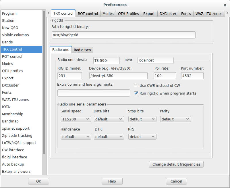 CQRLOG Setting